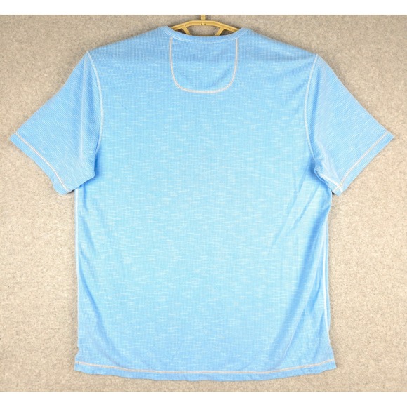 Tommy Bahama IslandZone V-Neck T-Shirt Moisture Wicking‎ Light Blue Size M - Picture 4 of 6